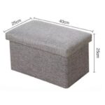 Storage Box Foldable Ottoman Seat Toy Storage Box Foot Stool Bench Home Stool UK--40 Cm X 25 Cm X 25 Cm - Image 5