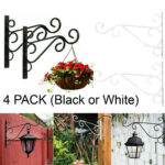 4PC Heavy Metal Hanging Basket Brackets Hanger Hook UK - Image 5