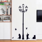 Removable Combination Cartoon Black Cat Decorative Wall Sticker uk - Image 7