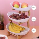 Stacked Fruit Tray Multi-layer Plate Three Compartments Snack Candy Platter Bowl - Image 9