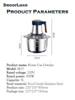 Electric Food Processor Mixer & Chopper Kitchen Helper, UK - Image 5