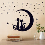 Removable Combination Cartoon Black Cat Decorative Wall Sticker uk - Image 6