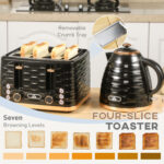 Kettle And Toaster Sets, 3000W 1.7L , Black - Image 5