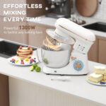 1300W Kitchen Stand Mixer, With Accessories - White - Image 4