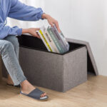 Storage Box Foldable Ottoman Seat Toy Storage Box Foot Stool Bench Home Stool UK--40 Cm X 25 Cm X 25 Cm - Image 3