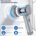 10Pcs Rechargeable Electric Cordless Cleaning Brush Spin Scrubber UK - Image 2