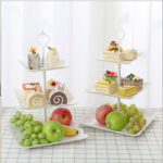 2X 3 Layer Dessert Stand Plate Tableware Plate UK - Image 4