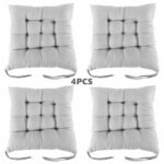 4 Pack Seat and Chair Seat Cushions Tie On Plain UK