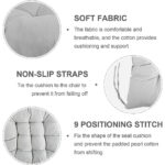 4 Pack Seat and Chair Seat Cushions Tie On Plain UK - Image 7