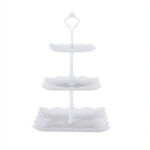 2X 3 Layer Dessert Stand Plate Tableware Plate UK - Image 2